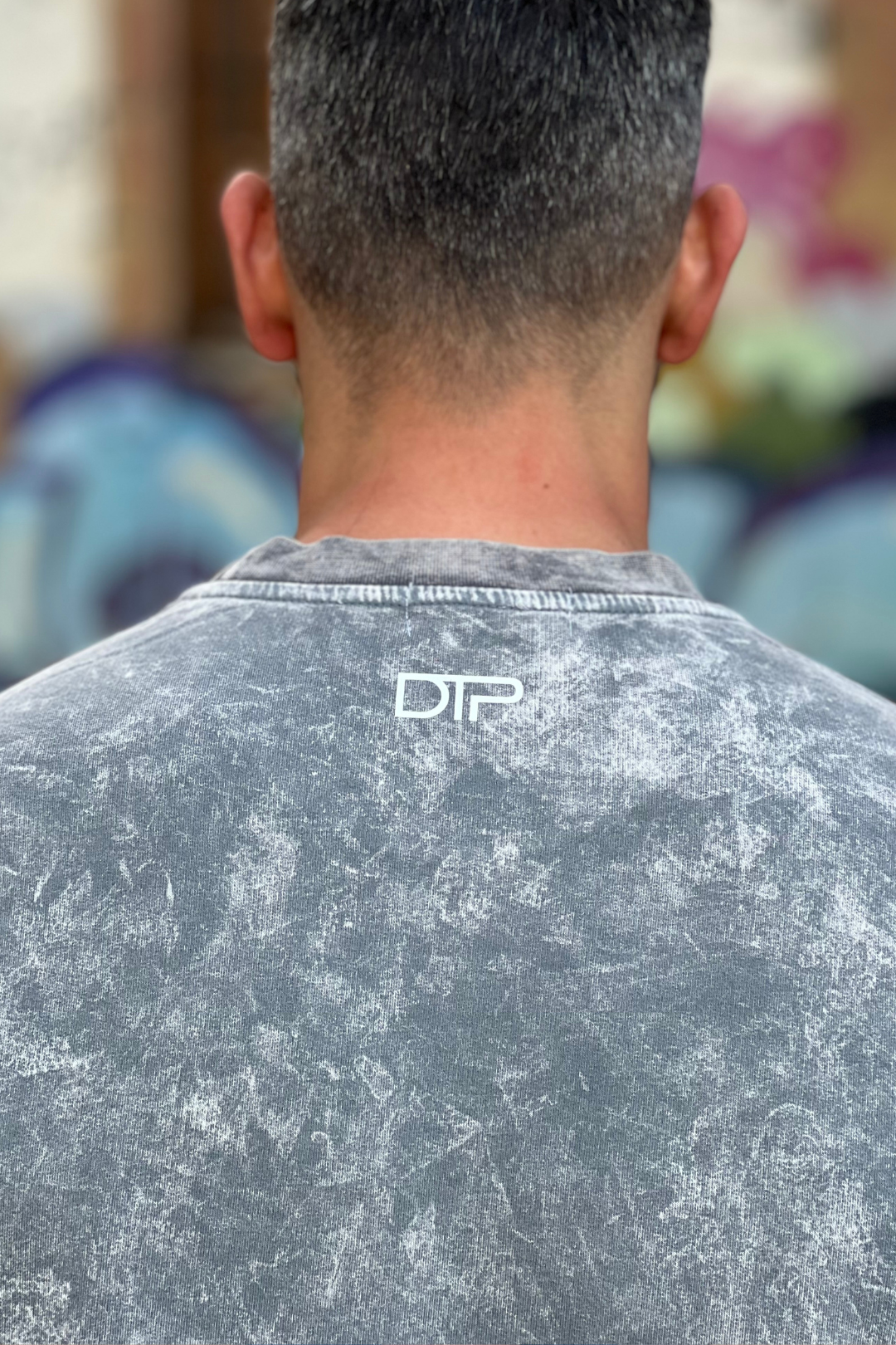 ACID WASH T-SHIRT DTOP GREY