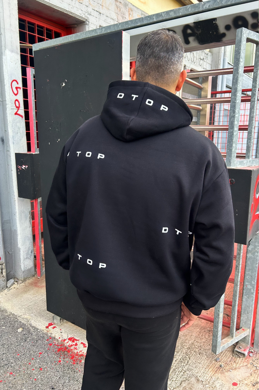 Oversized Φουτερ "Dtop" Black