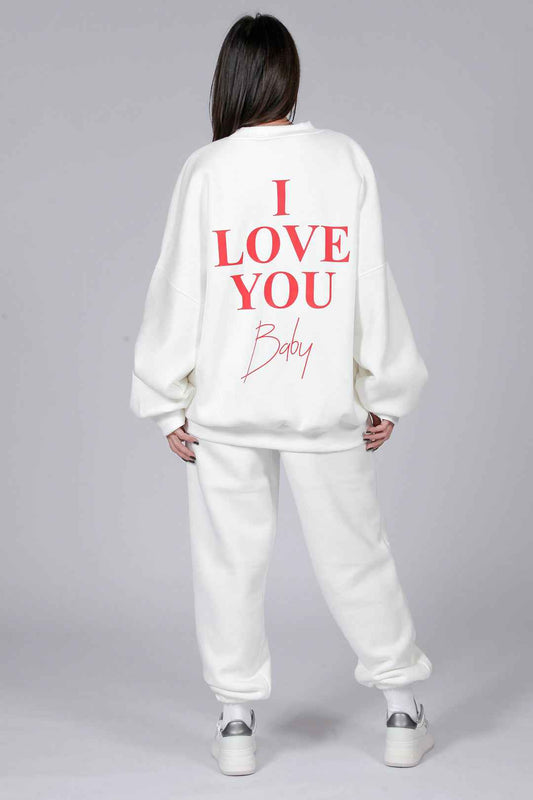 OVERSIZED CREWNECK - I LOVE YOU BABY -