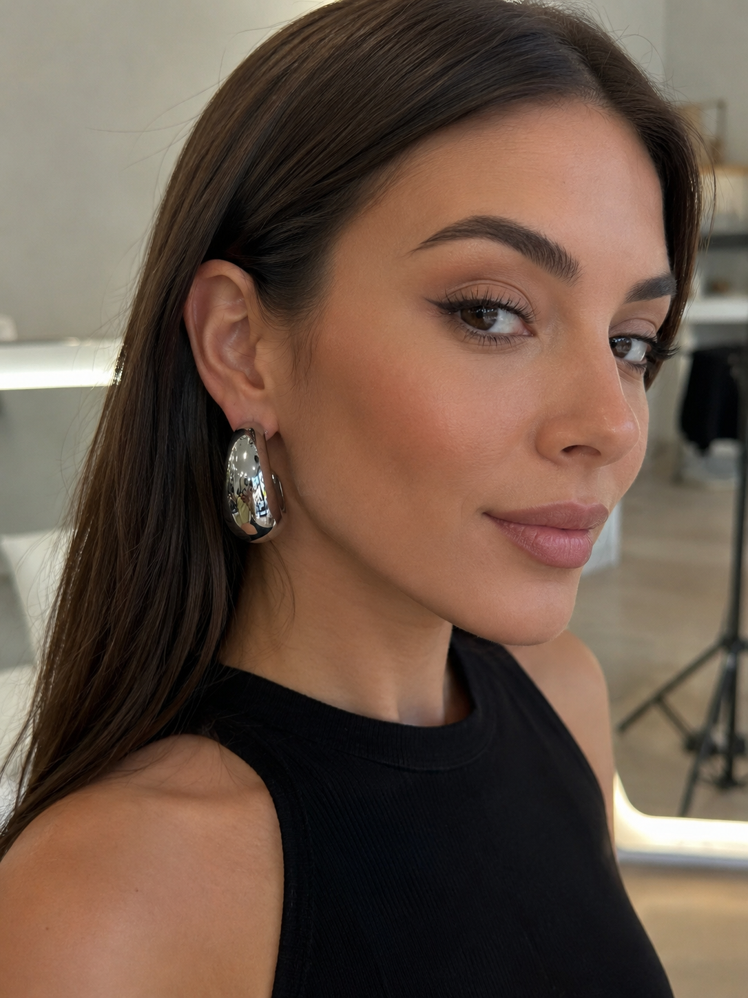 Luna Dome Earrings – Stainless Steel