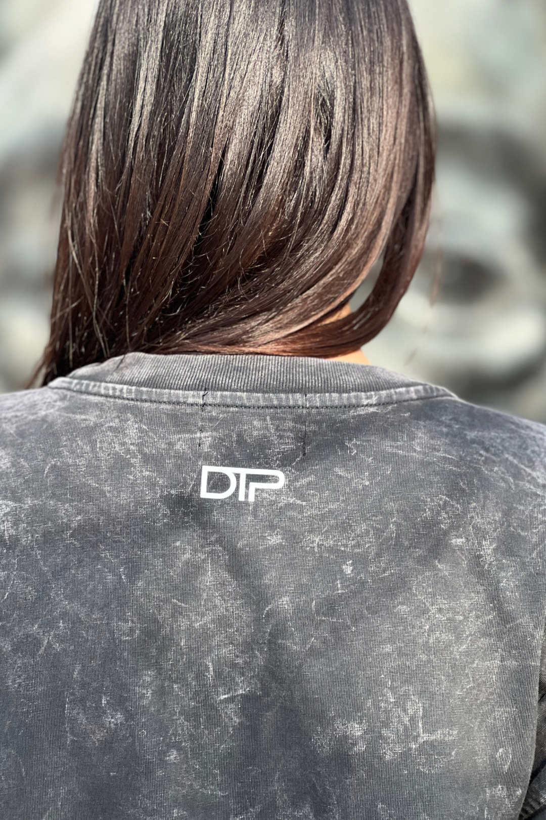 ACID WASH T-SHIRT DTOP BLACK