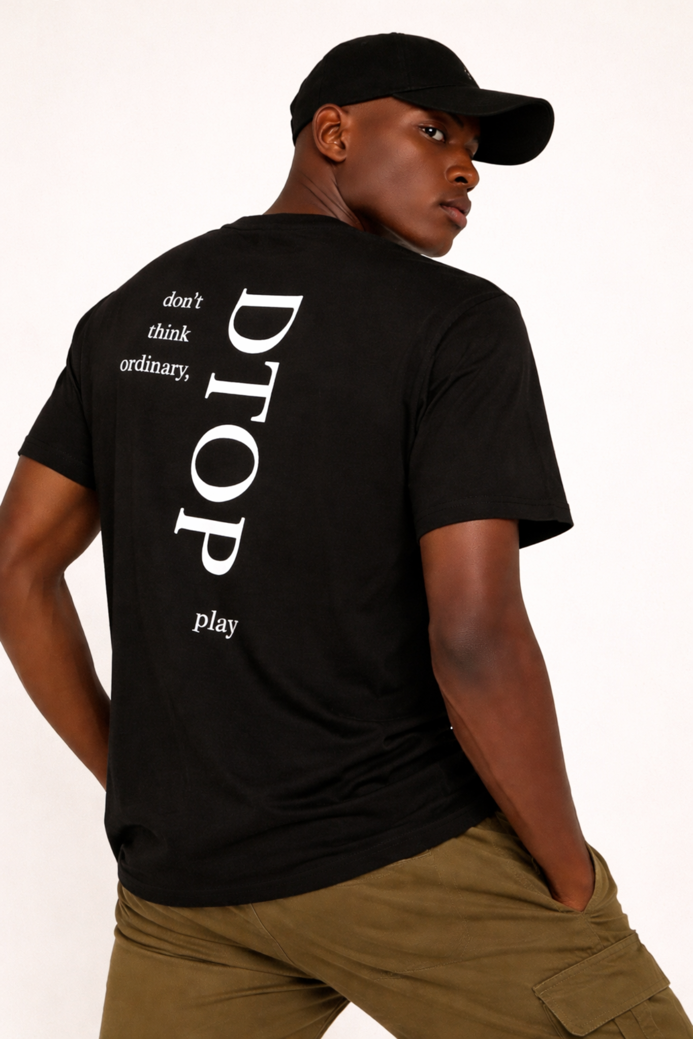 Don't think ordinary black t-shirt
