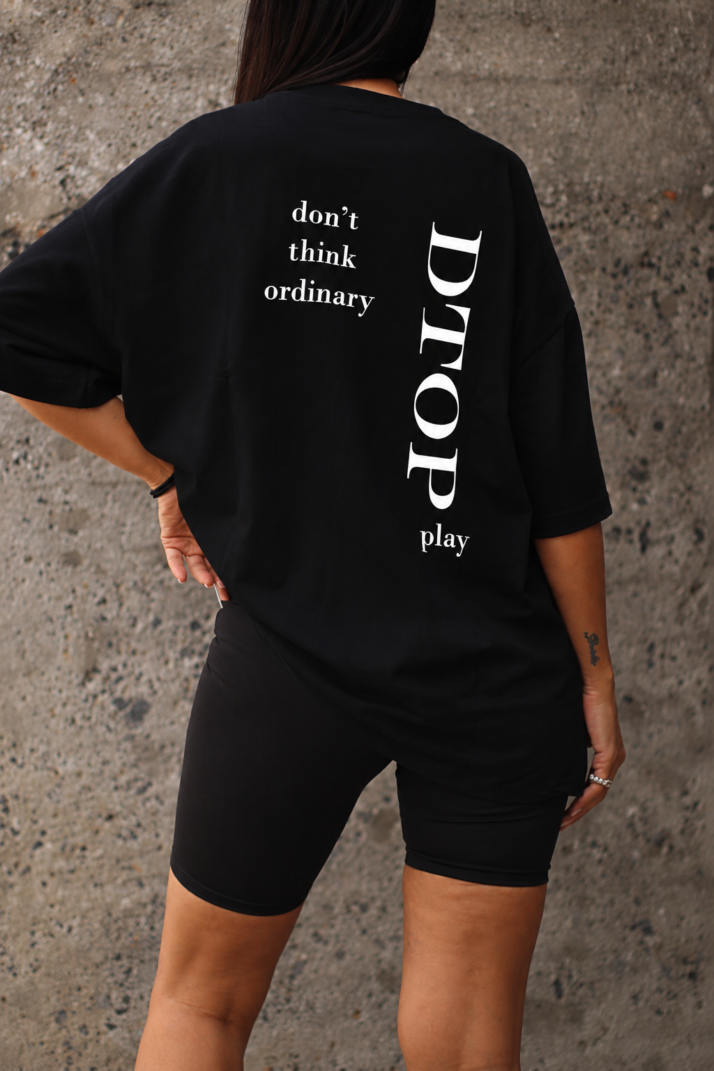 Don't think ordinary black  t-shirt