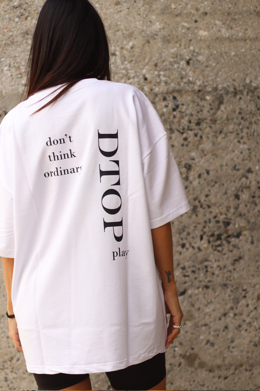 Don't think ordinary white t-shirt