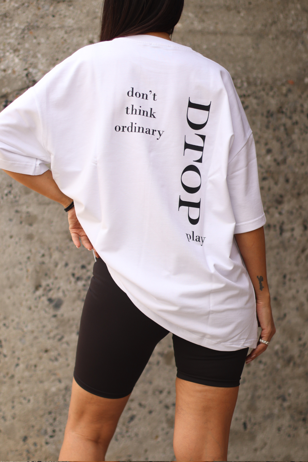 Don't think ordinary white t-shirt