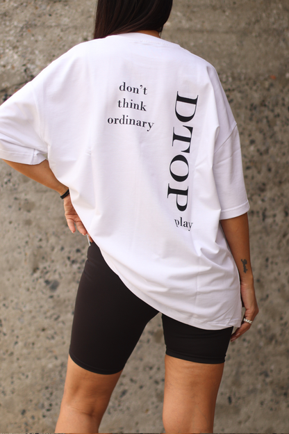 Don't think ordinary white t-shirt