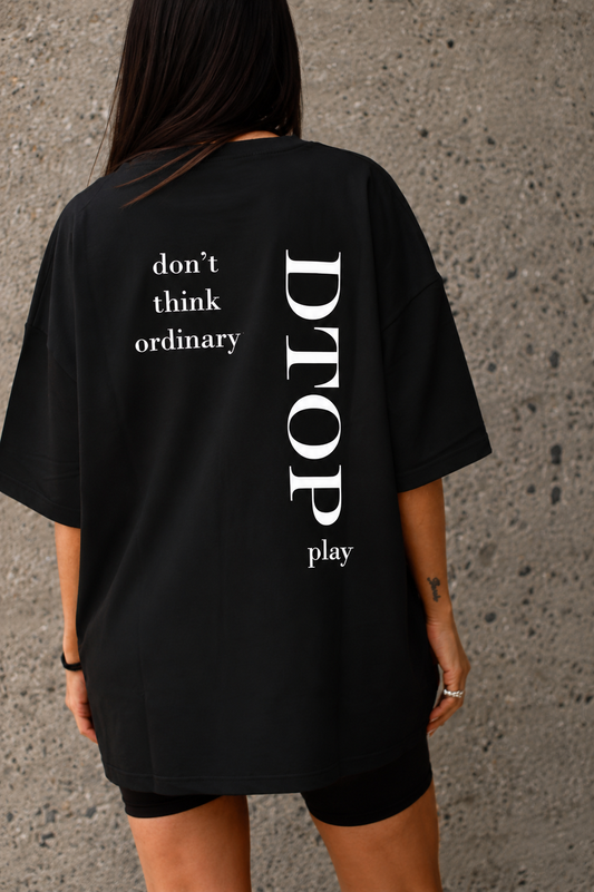Don't think ordinary black  t-shirt