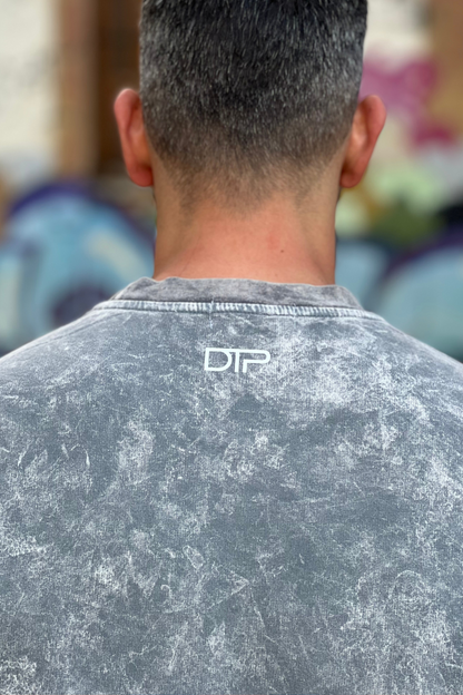 ACID WASH T-SHIRT DTOP  GREY