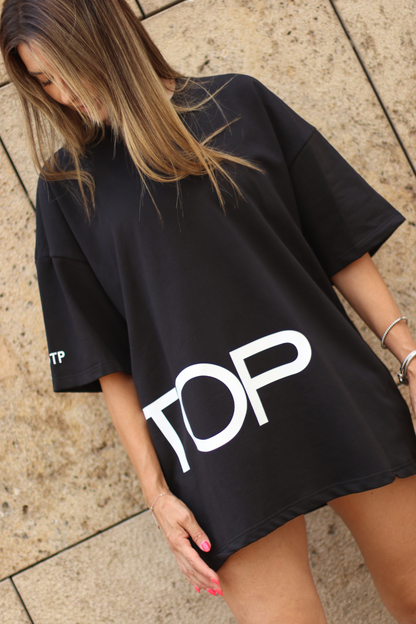 DTOP OVERSIZED BLACK T-SHIRT