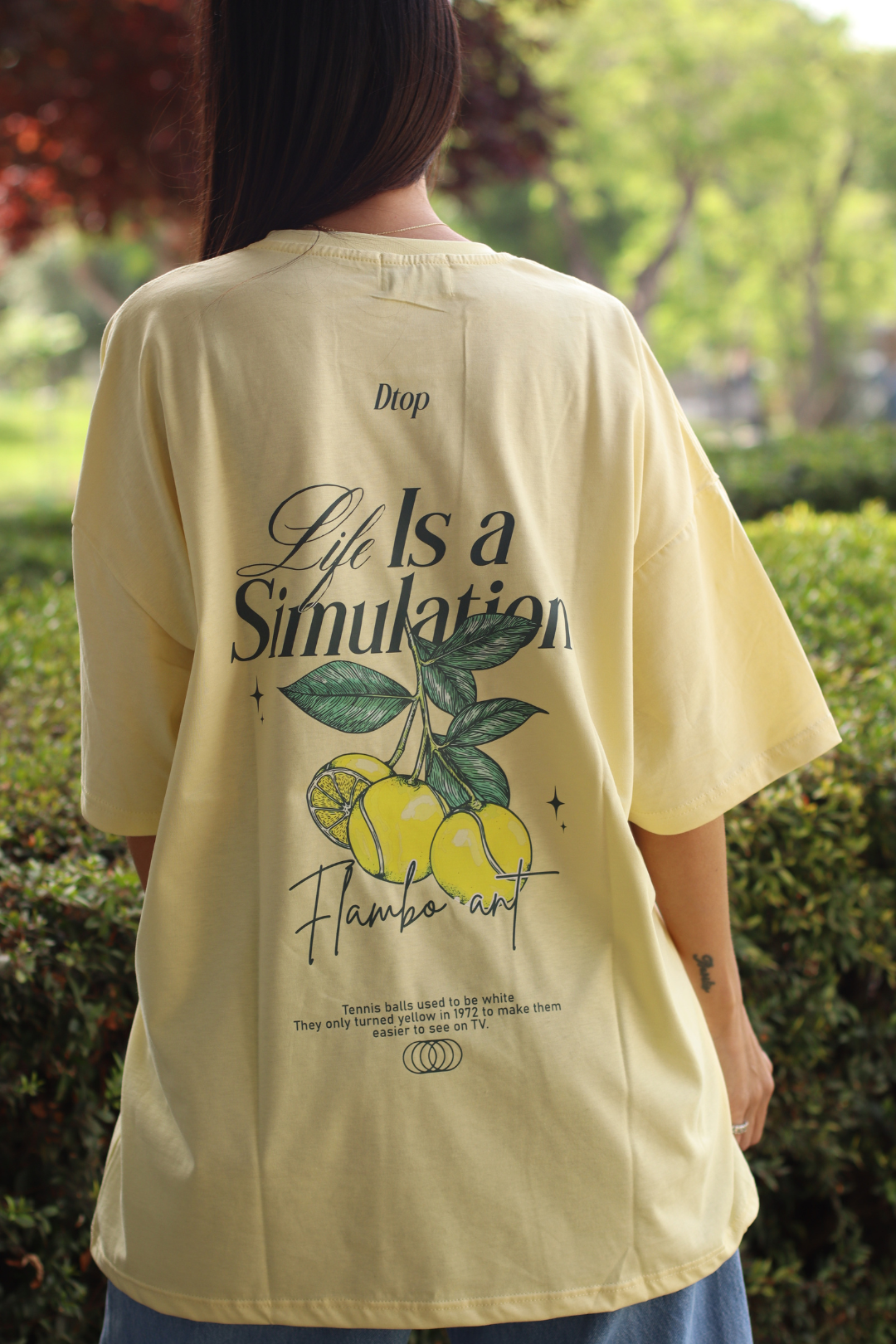Life is a simulation oversized t-shirt – butter yellow