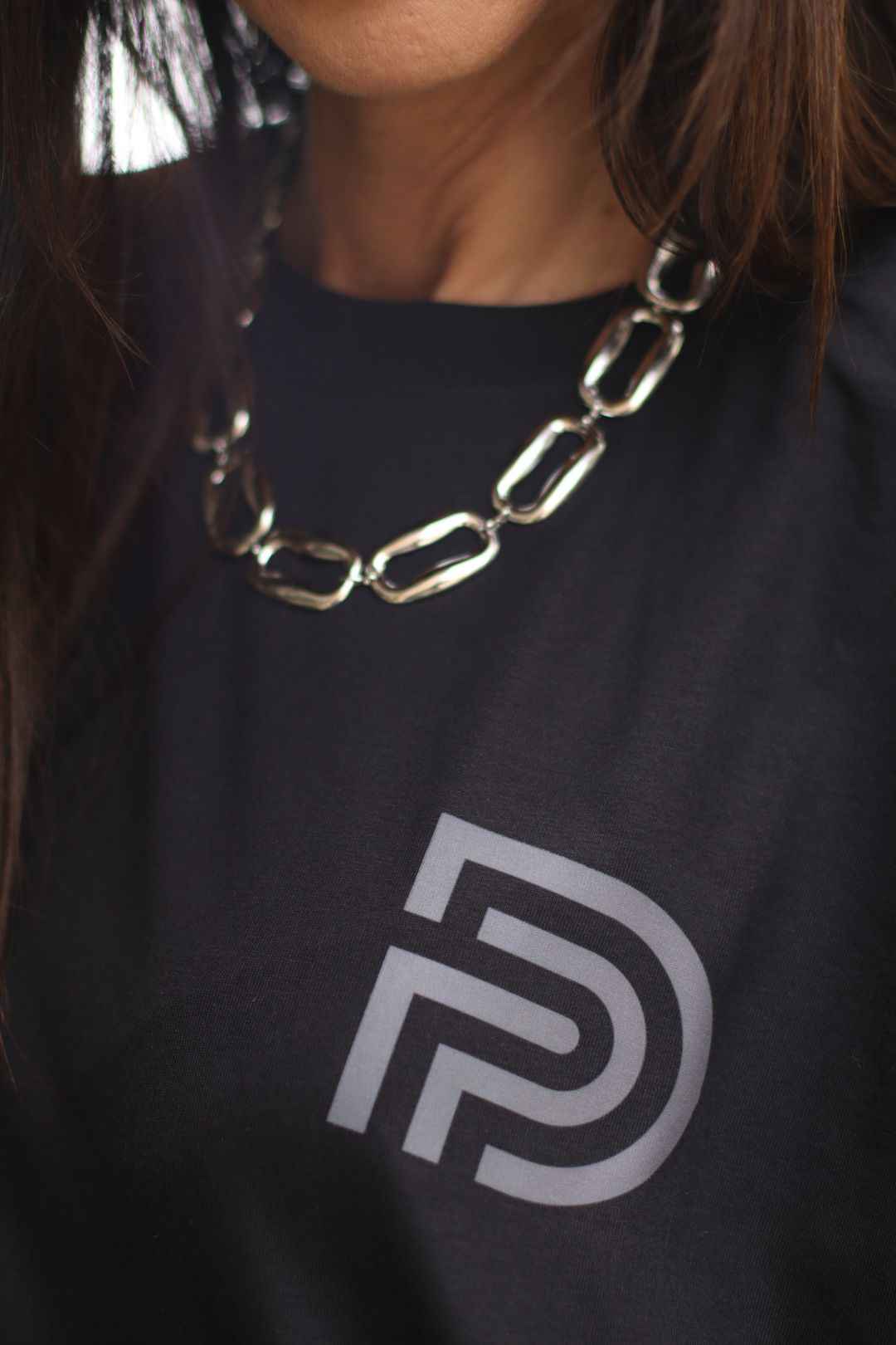 Dtop signature oversized t-shirt – black edition