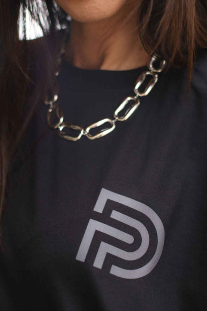 Dtop signature oversized t-shirt – black edition
