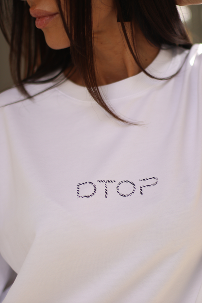 Dtop oversized t-shirt – zebra white edition