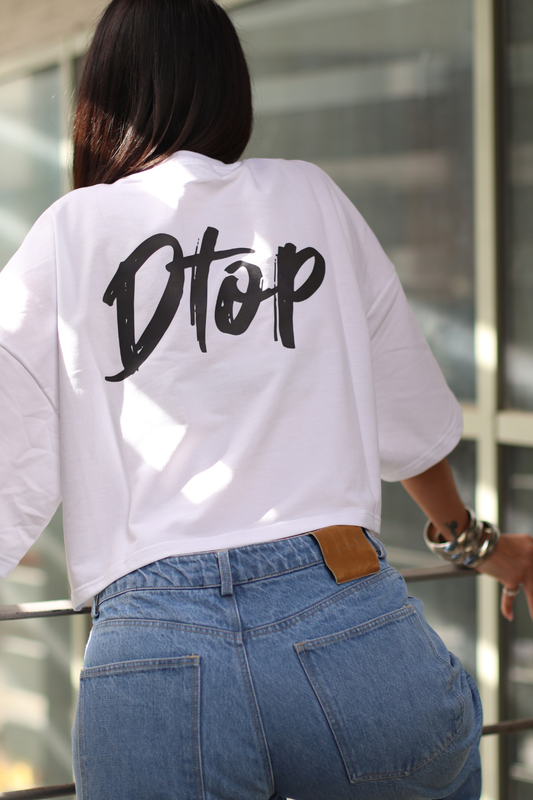 DTOP Signature Crop Tee – White