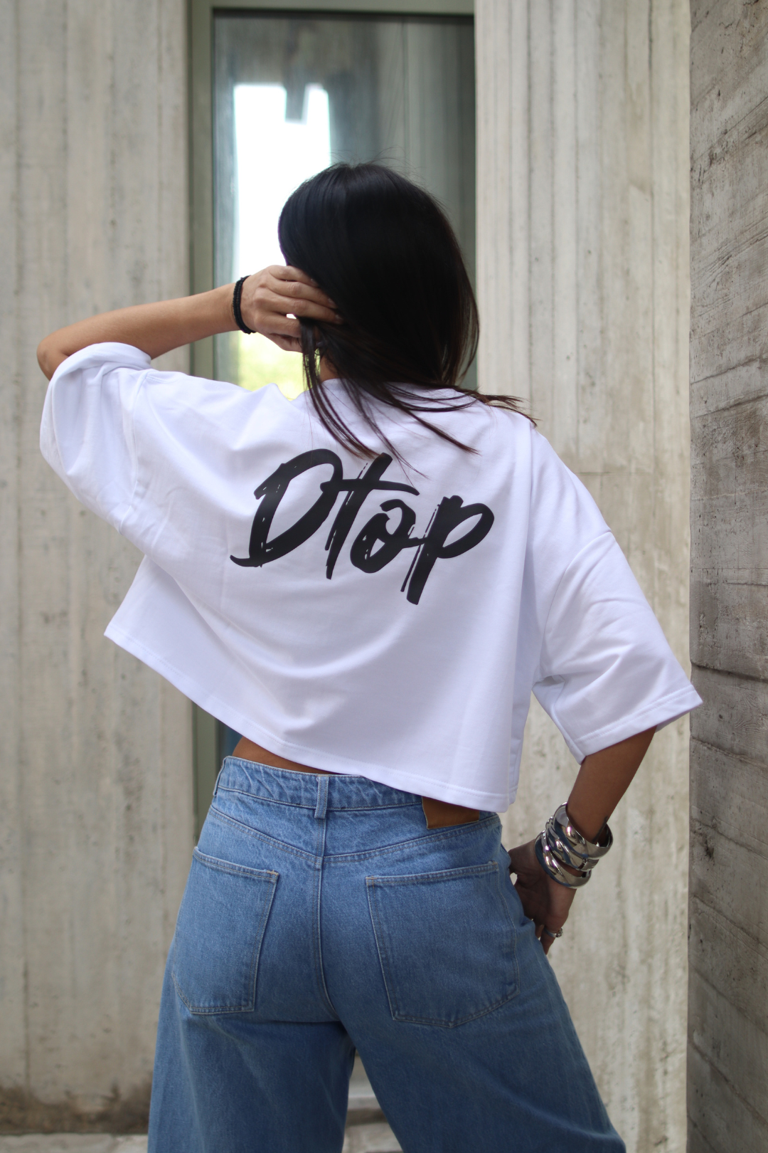 DTOP Signature Crop Tee – White