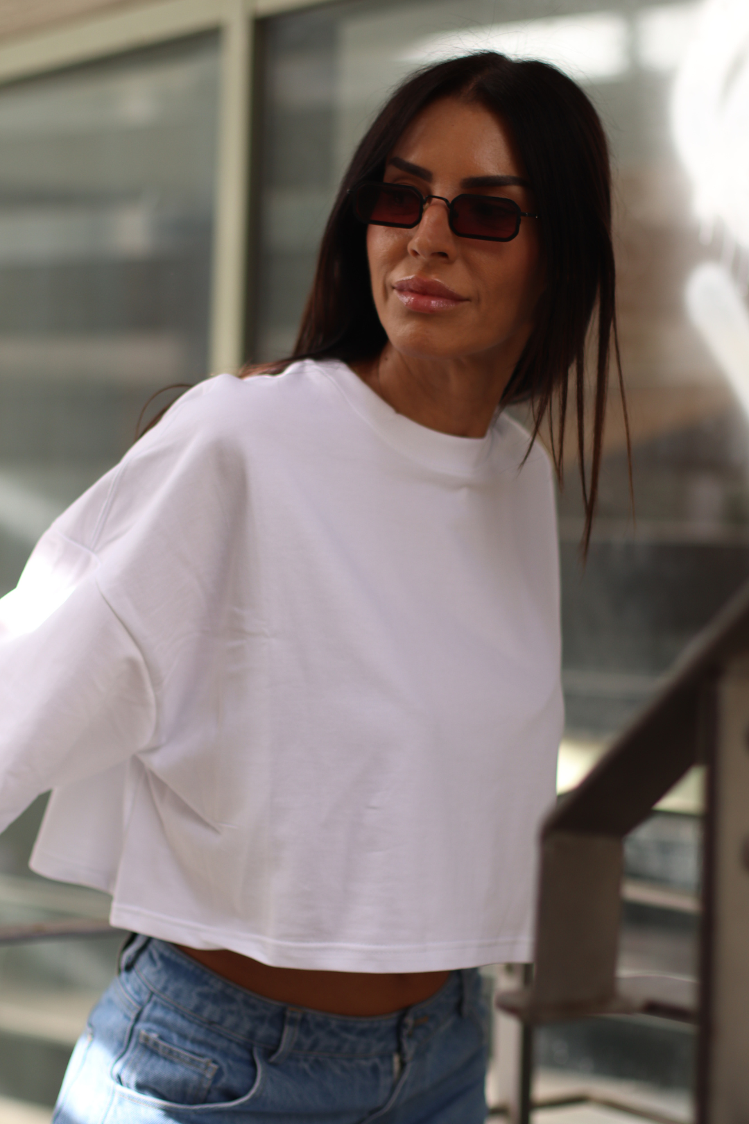 DTOP Signature Crop Tee – White