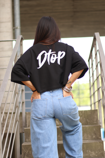 DTOP Signature Crop Tee – Black