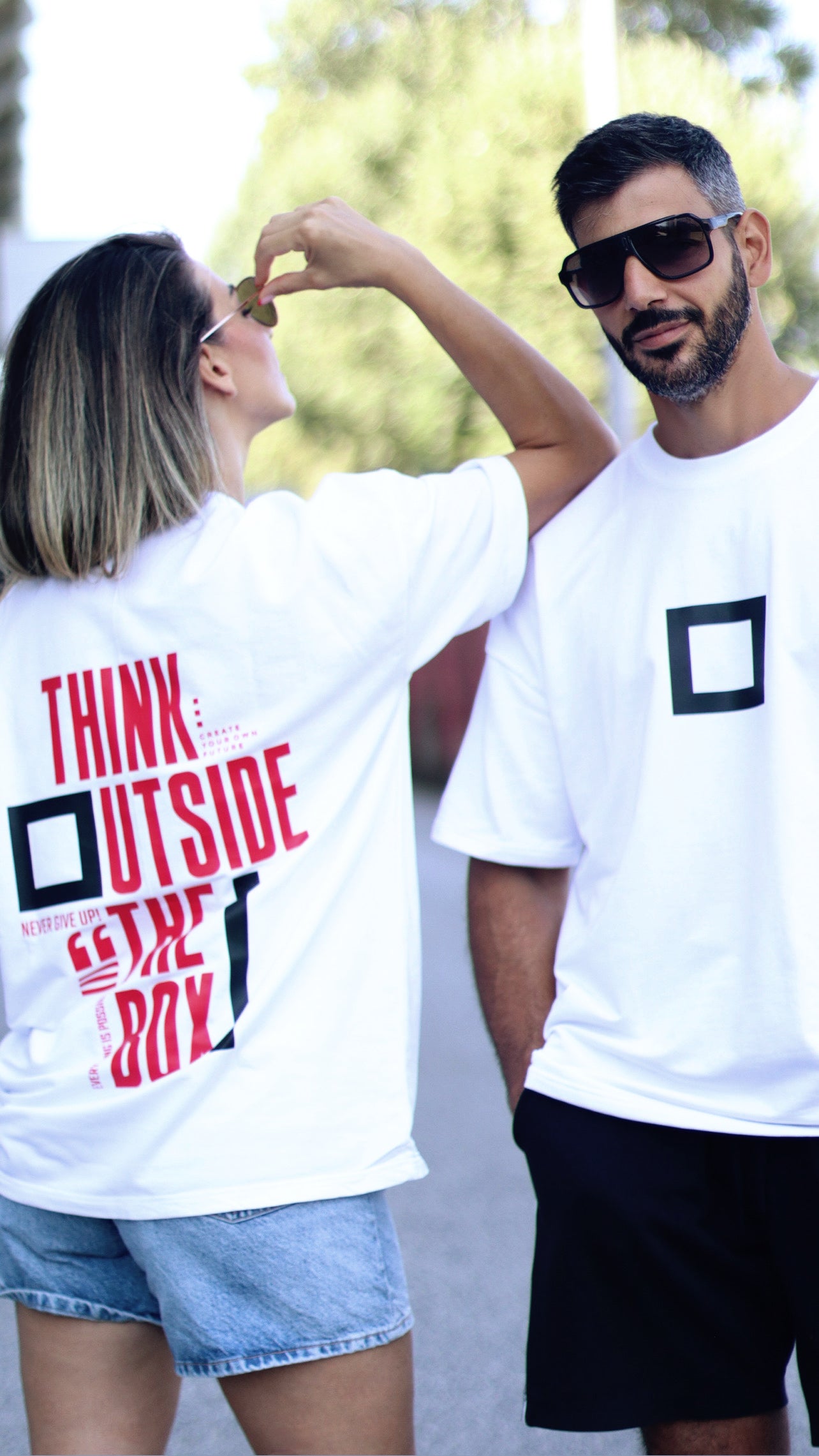 _THINK OUTSIDE THE BOX_ OVERSIZED T-SHIRT