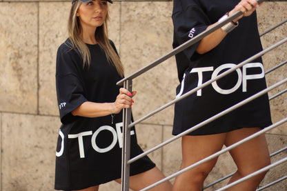 DTOP OVERSIZED BLACK T-SHIRT