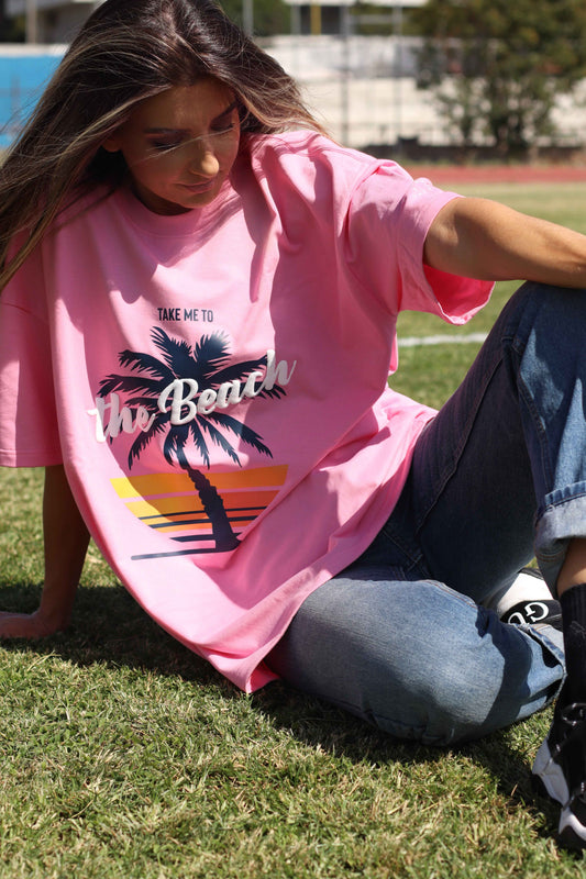 _TAKE ME TO THE BEACH_ OVERSIZED T-SHIRT