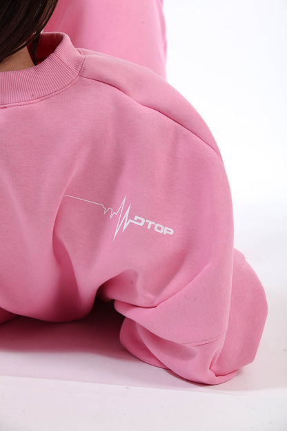 OVERSIZED ΦΟΥΤΕΡ ΡΟΖ "HEARTBEAT"