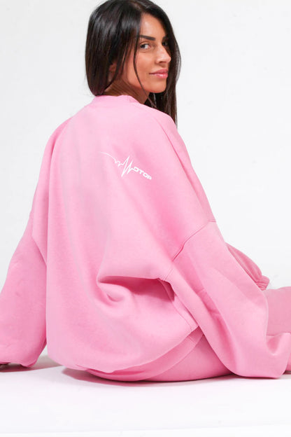 OVERSIZED ΦΟΥΤΕΡ ΡΟΖ "HEARTBEAT"