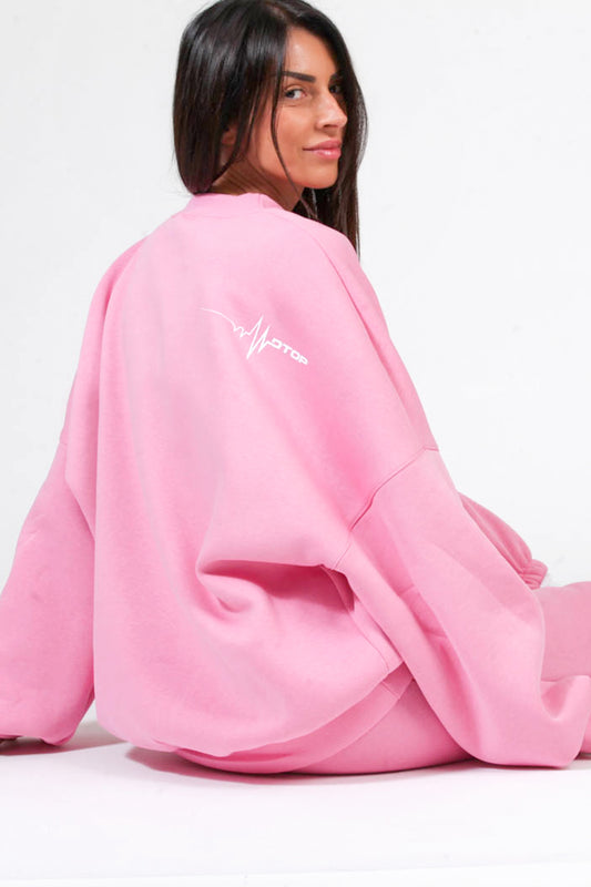 OVERSIZED ΦΟΥΤΕΡ ΡΟΖ "HEARTBEAT"