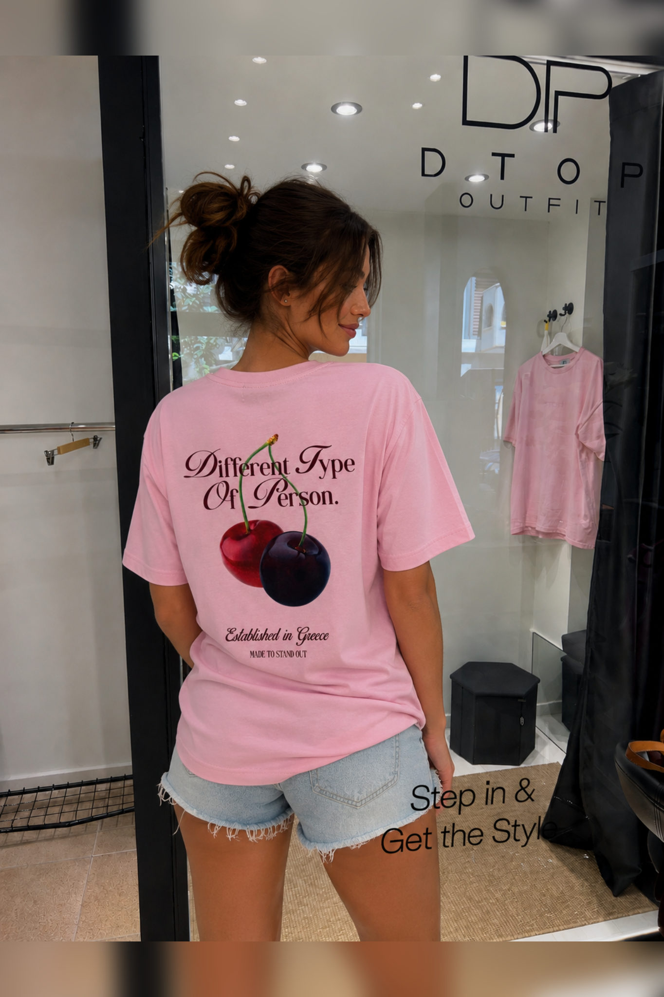 Cherry T-shirt Pink - Different type Of Person