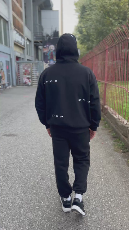 Oversized Φουτερ "Dtop" Black